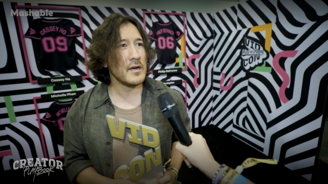 YouTuber Markiplier being interviewed