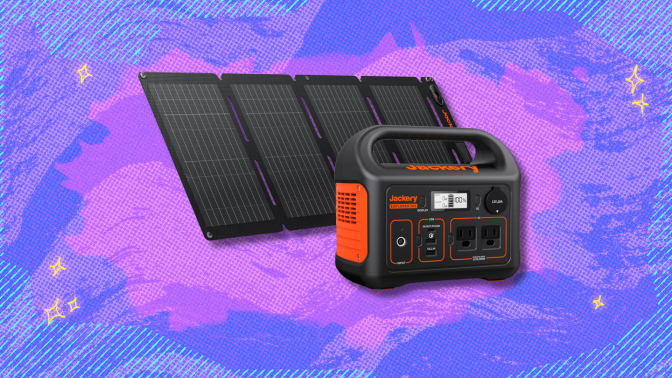 Jackery Solar Generator 300 with solar panel